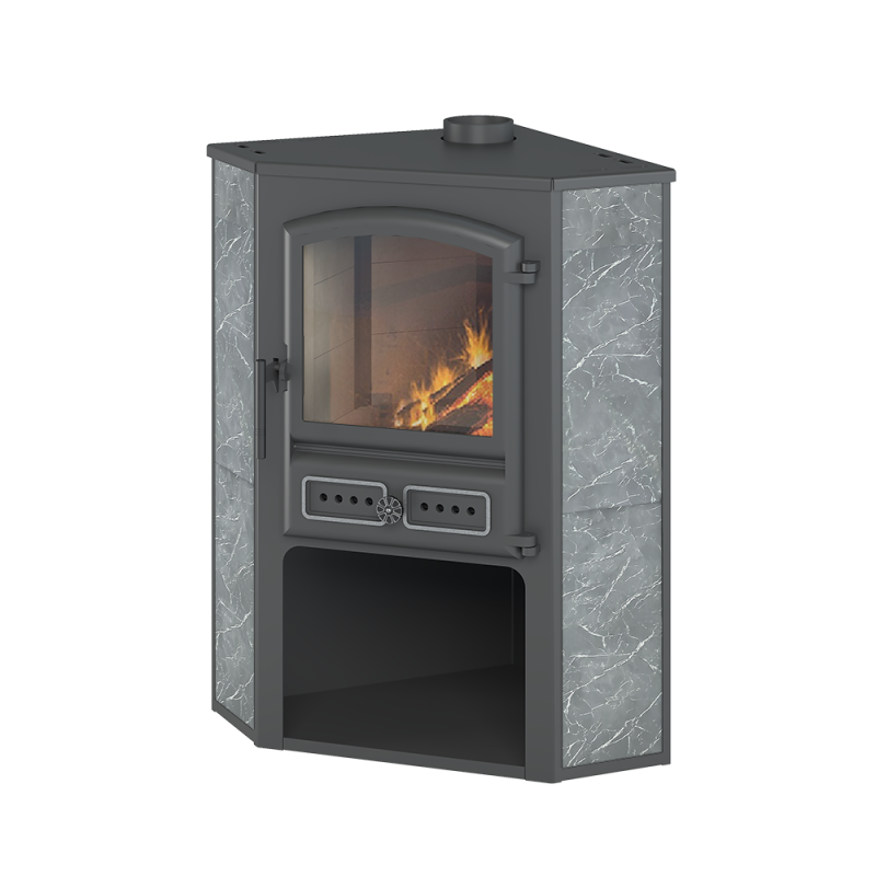 Камин ЭТНА (БКД) угловой "Талькохлорит" Ø 115мм