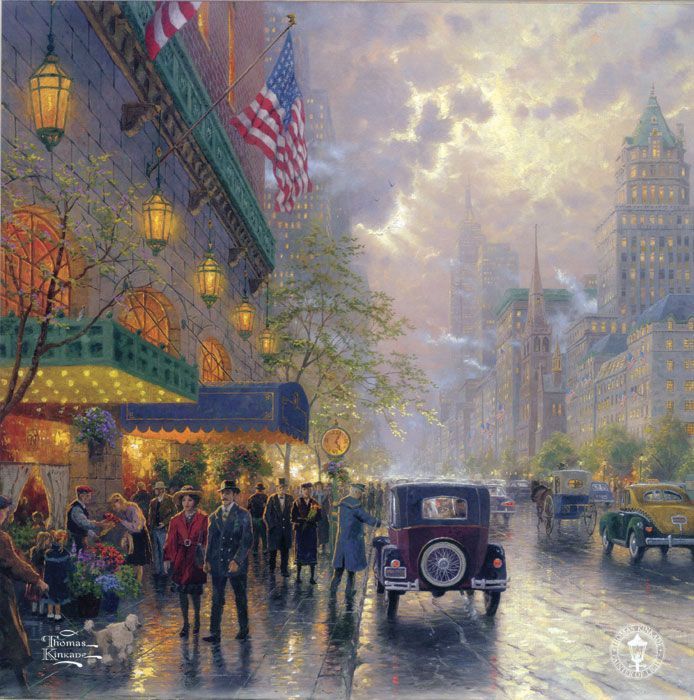 Фреска Туманный городской вечер