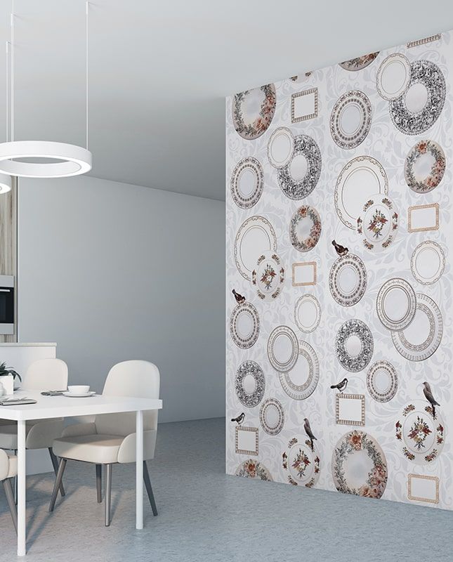 Фреска Графика Орнамент. Кухня. Лофт. Дизайн. ag0214