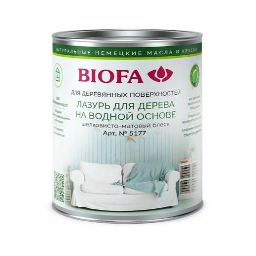 Лазурь для дерева на водной основе Biofa (Галька) матовый блеск 10 л