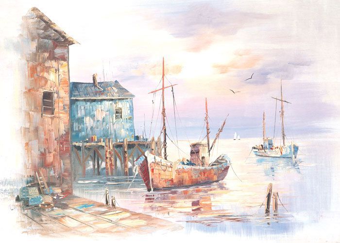 Фреска Лодки у причала