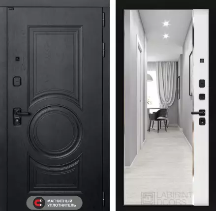 Входная дверь GRAND с зеркалом Панорама