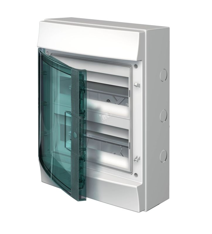 Шкаф настенный IP65 прозрачная дверь  24 модуля