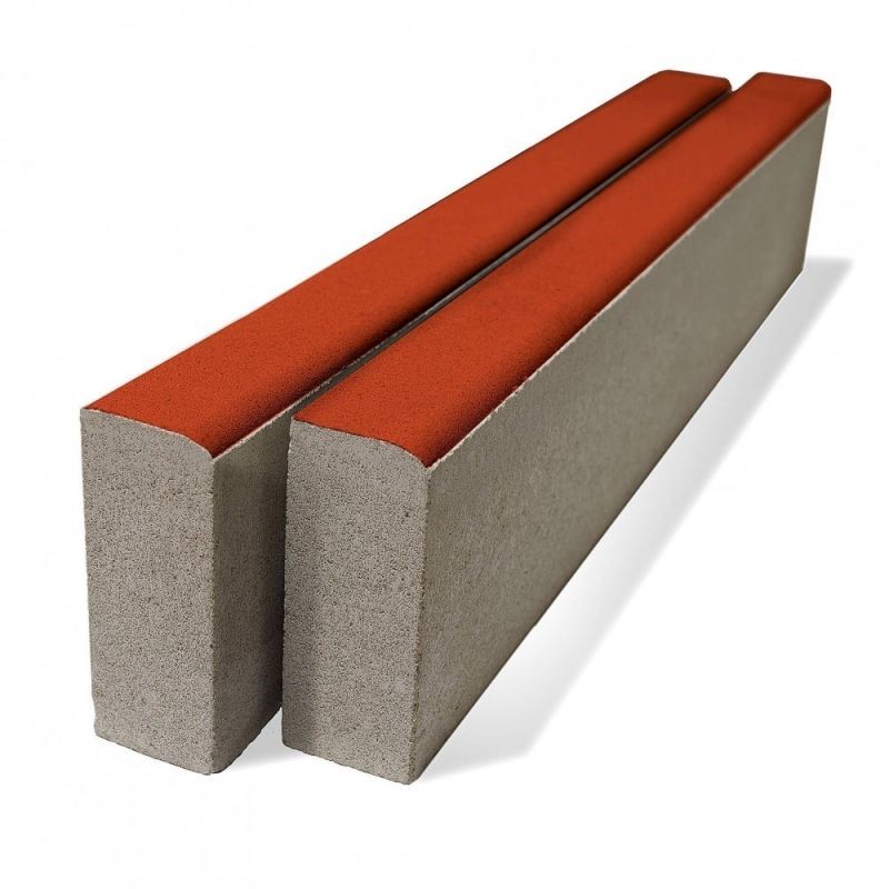 Бордюр тротуарный BRAER БР 100.20.8 Красный Верхний прокрас