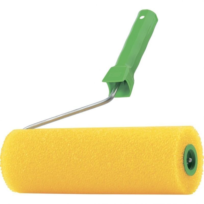 Валик "СТРУКТУРНЫЙ" поролоновый с ручкой, "гладкий", 180 мм// Сибртех