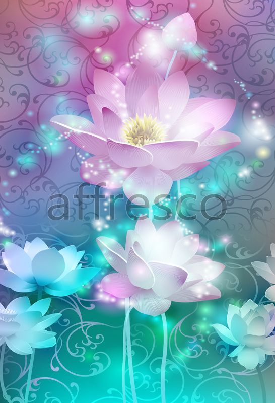 Фреска Лиловые цветы,, арт. 7173