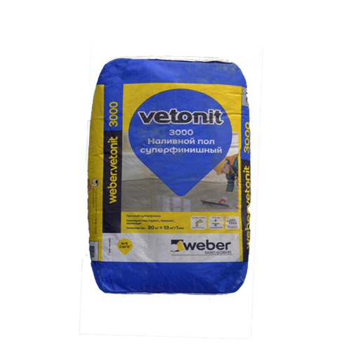 Наливной пол Weber-Vetonit 3000, 20кг