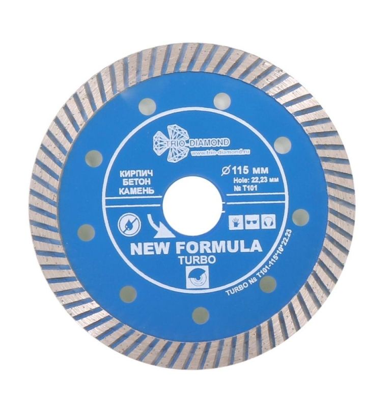 Диск алмазный TRIO-DIAMOND, Турбо New Formula 115*10*22.23 mm