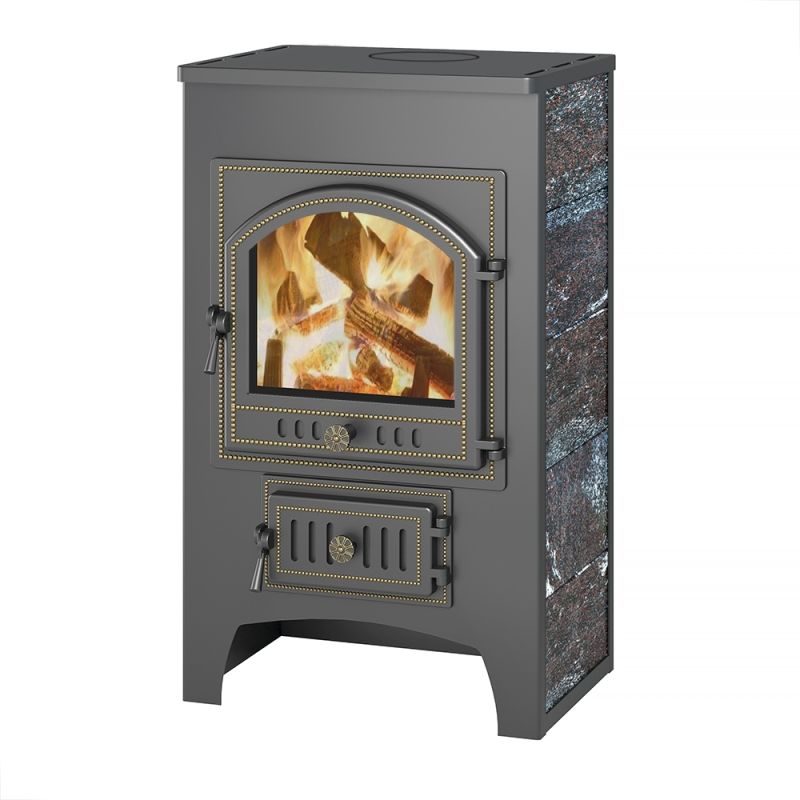 Печь-Камин ВЕЗУВИЙ ПК-01 (205), амфиболит 12 кВт (200 м3) Ø 150 мм