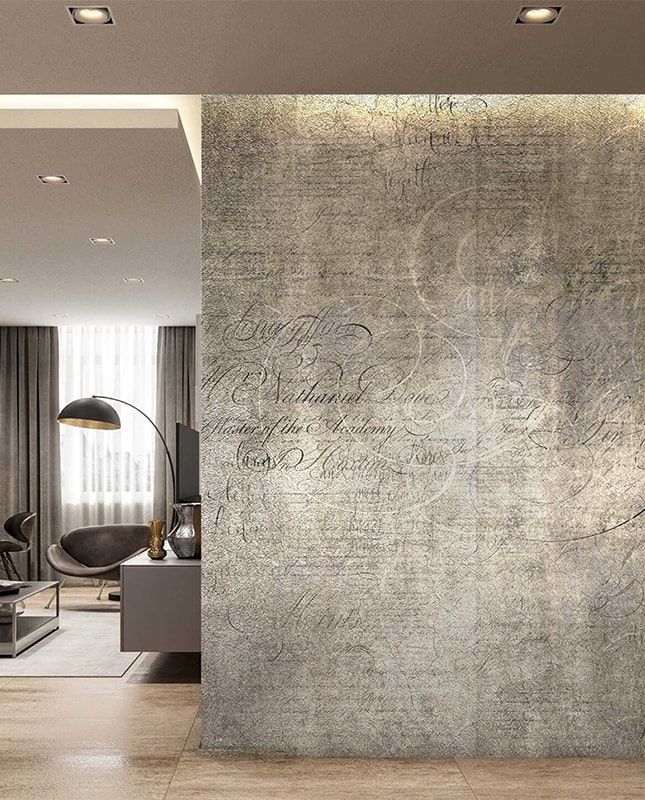 Фреска Графика Текст. Лофт. Бетонная стена.  ag0372