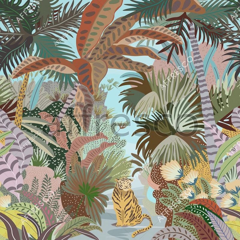 Фреска Цветные джунгли, арт. ID139503