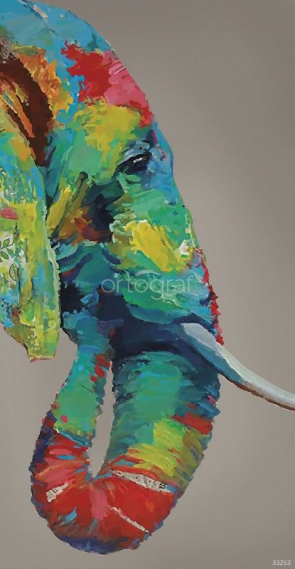 Фреска Красочный слон Art.33253