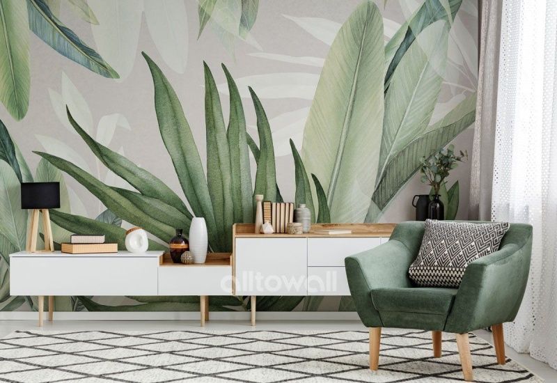 Фреска Тропические листья