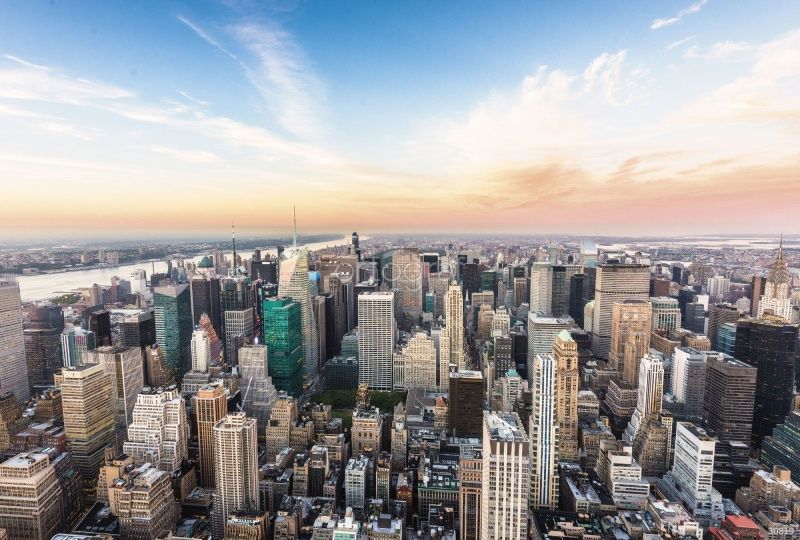 Фреска Нью-Йорк с высоты птичьего полета Art.30819