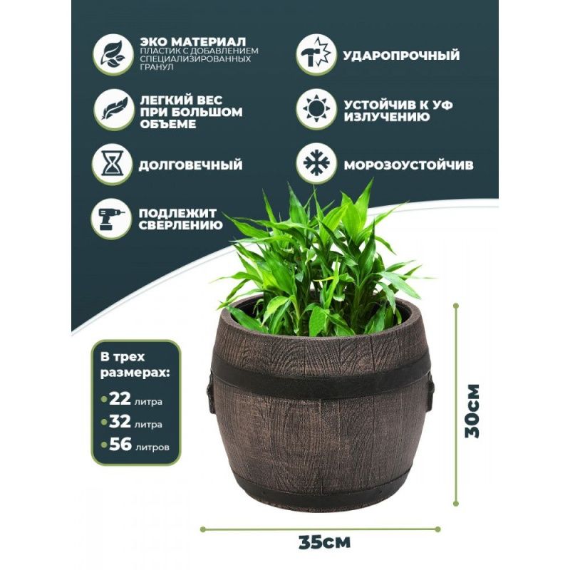 Горшок бочонок (Planter Barrel BOLERO S)