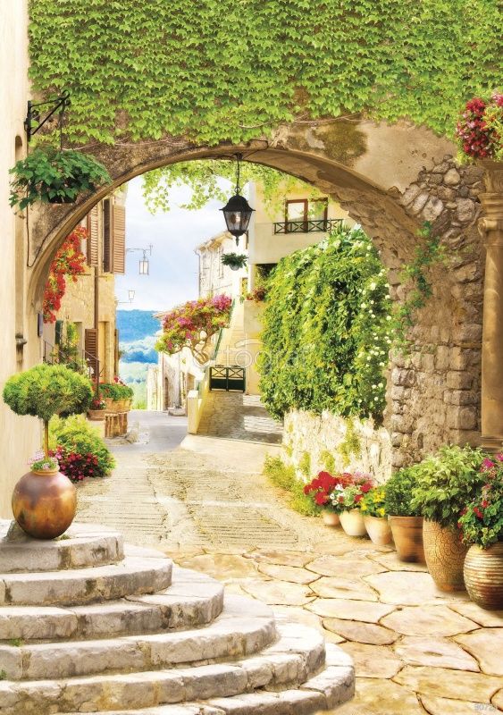 Фреска Залитая солнцем улочка Art.30723