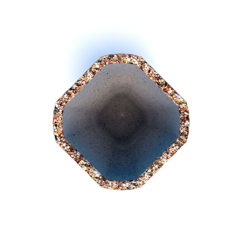 Вазон бетонный уличный Квартини(фактура московский гравий)