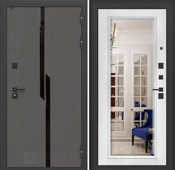 Входная дверь Карбон с Зеркалом Фацет