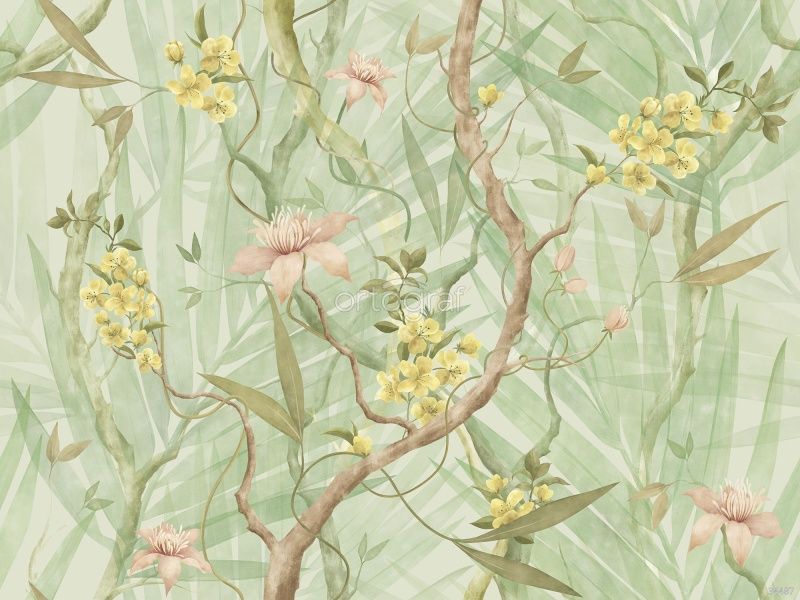 Фреска Цветочная сказка Art.34487