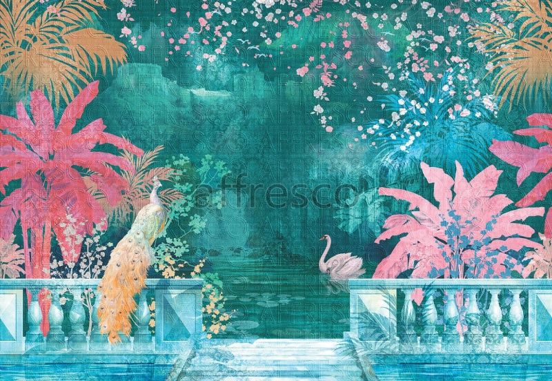 Фреска Яркие пальмы, арт. ID136219