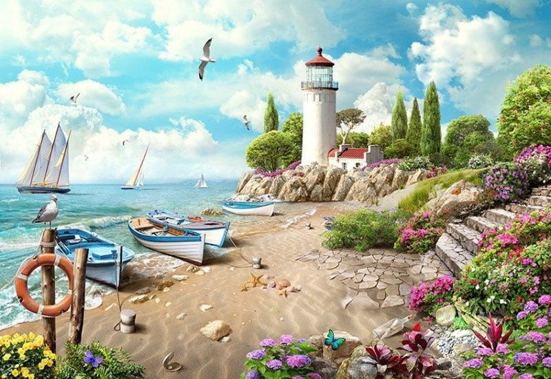 Фреска Пейзажи Арки, лестницы арт. a_646