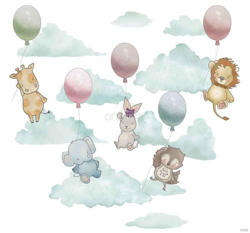 Фреска На воздушных шариках Art.33308