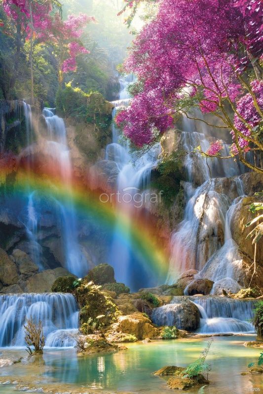 Фреска Радуга над водопадом Art.30705