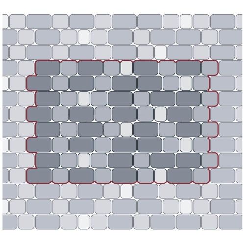 Тротуарная плитка STEINGOT Классика Bianco Nero Верхний прокрас 60 мм