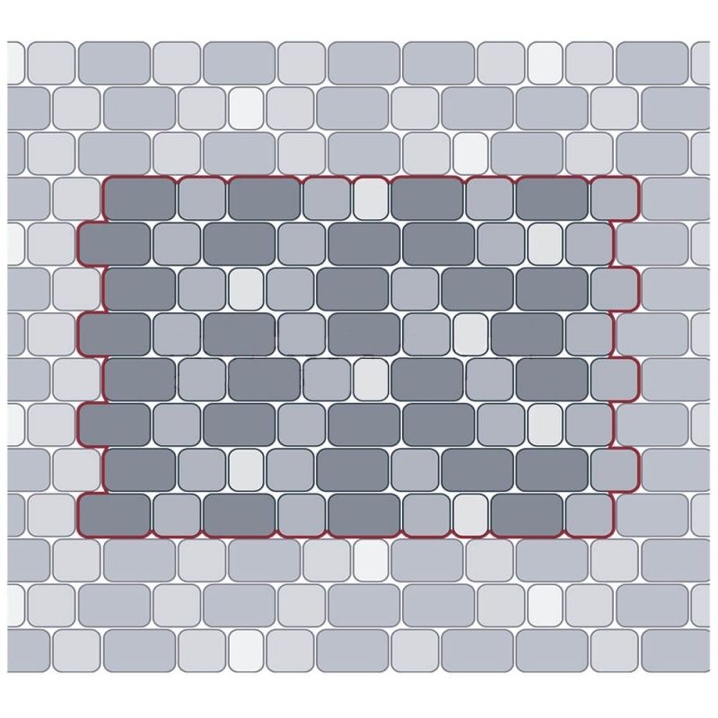 Тротуарная плитка STEINGOT Классика Bianco Nero Верхний прокрас 60 мм