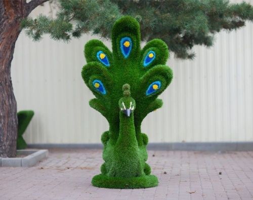 Топиар "Павлин малый" синий