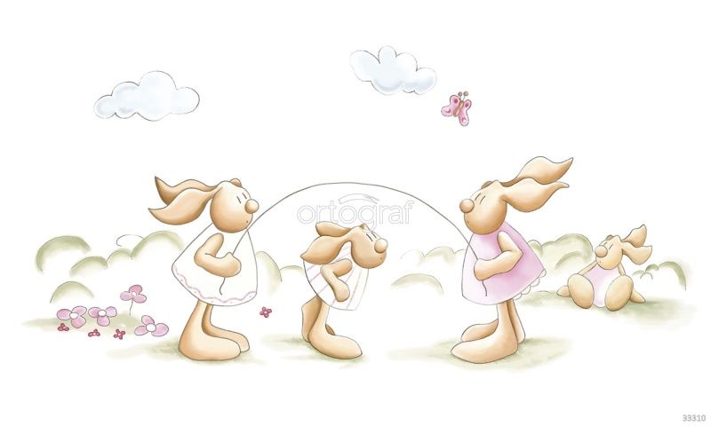 Фреска Зайки и скакалки Art.33310