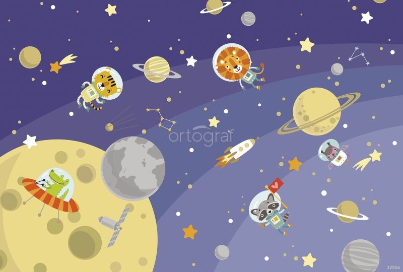 Фреска Звери в космосе Art.32956