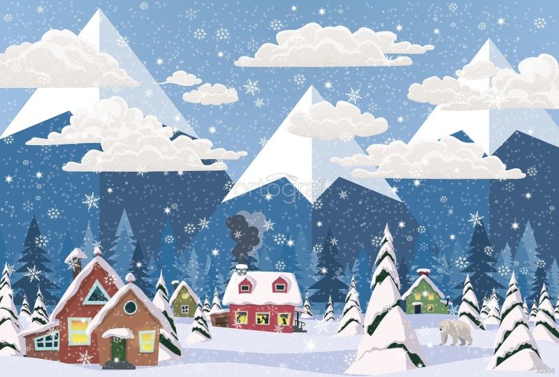 Фреска Снежный городок Art.32950