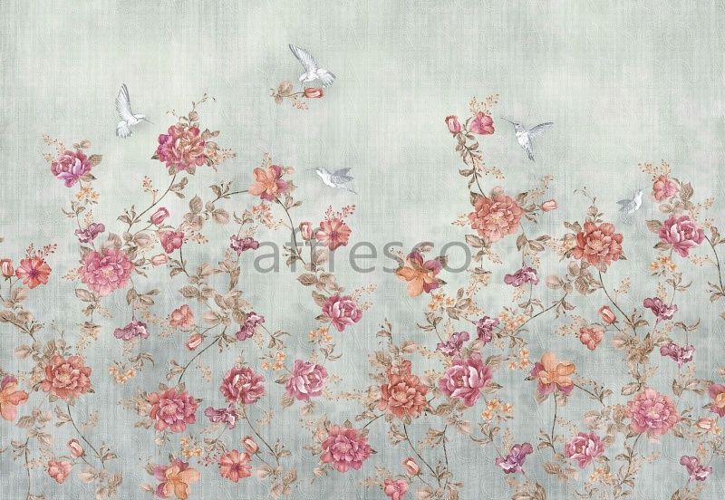 Фреска Розовые пионы, арт. ID136217