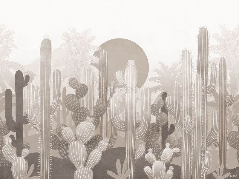 Фреска Парк кактусов Art.34496