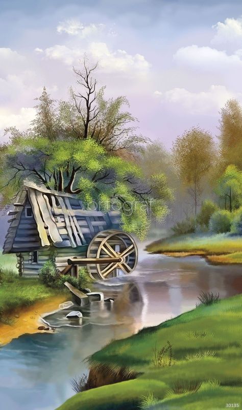 Фреска Старая водянная мельница Art.30135