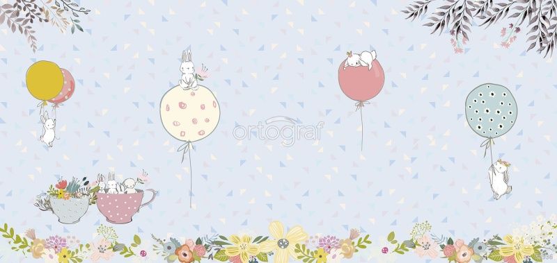 Фреска Зайчики Art.32936