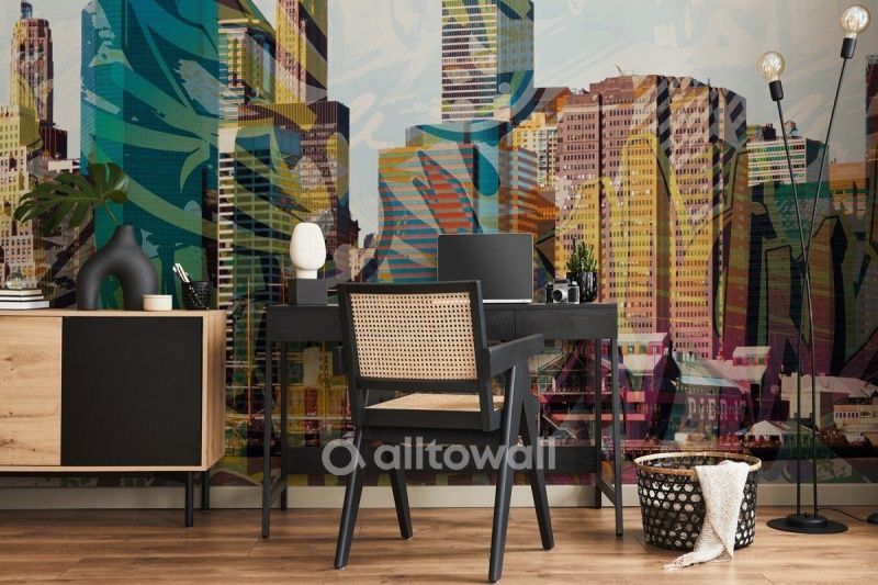 Фреска Город граффити