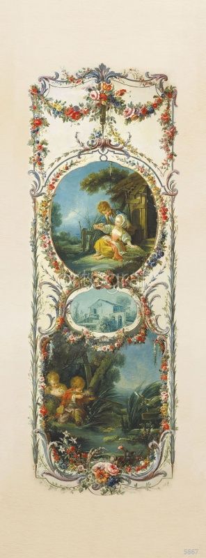Фреска Франсуа Буше декоративное панно 3 Art.5667