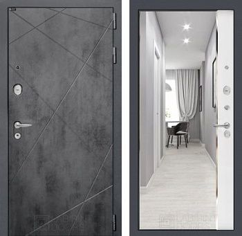 Входная дверь LOFT с зеркалом Панорама