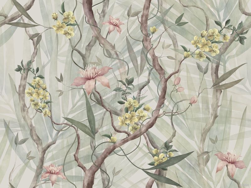 Фреска Цветочный рай Art.34486