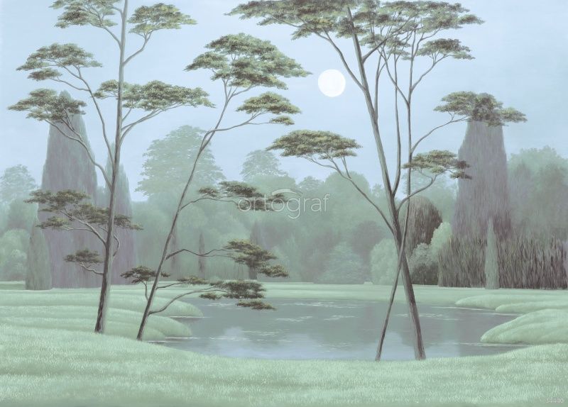 Фреска Ночное озеро Art.34440