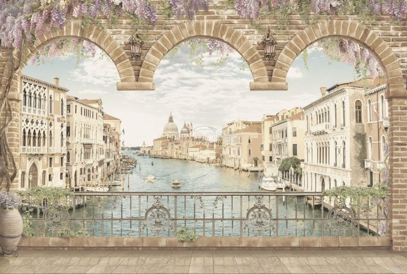 Фреска Массаулина Людмила "Вид на Венецию сепия" Art.21167