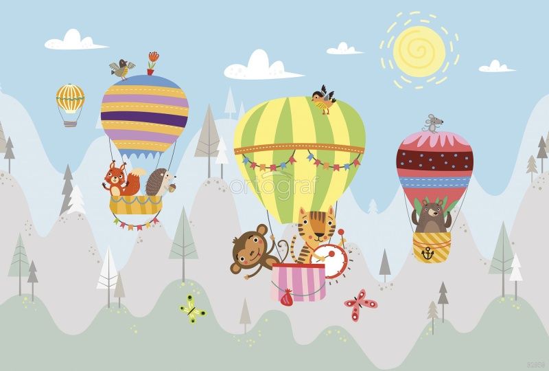 Фреска На воздушных шариках Art.32958