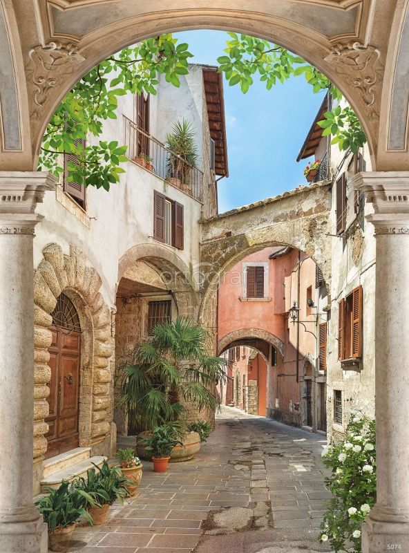 Фреска Улочка старинного города Art.5074