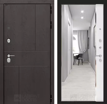 Входная дверь Урбан с зеркалом Панорама