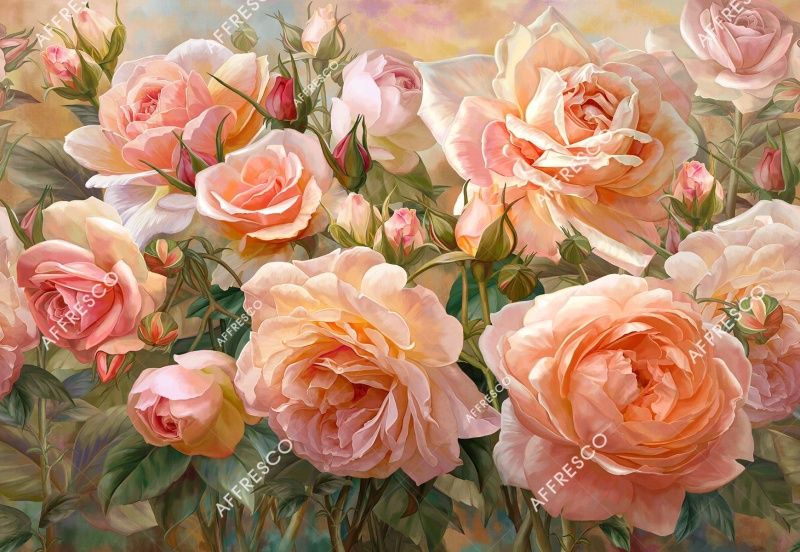 Фреска Крупные розы, арт. ID137725