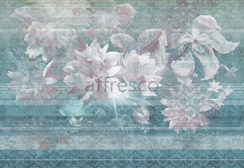 Фреска Цветы на голубом, арт. ID136387