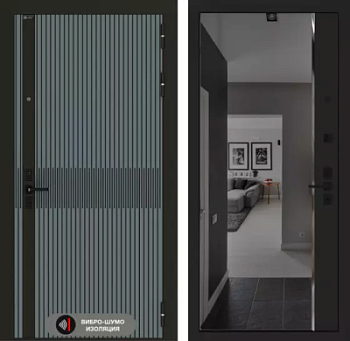 Входная дверь Иссида с зеркалом Панорама с тонировкой