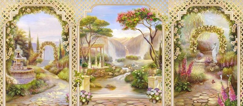 Фреска Пейзажи Арки, лестницы арт. a_804